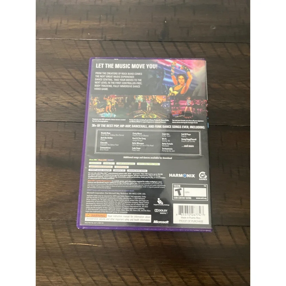 Dance Central Xbox 360 Kinect Game Harmonix 2010 CIB Excellent Condition